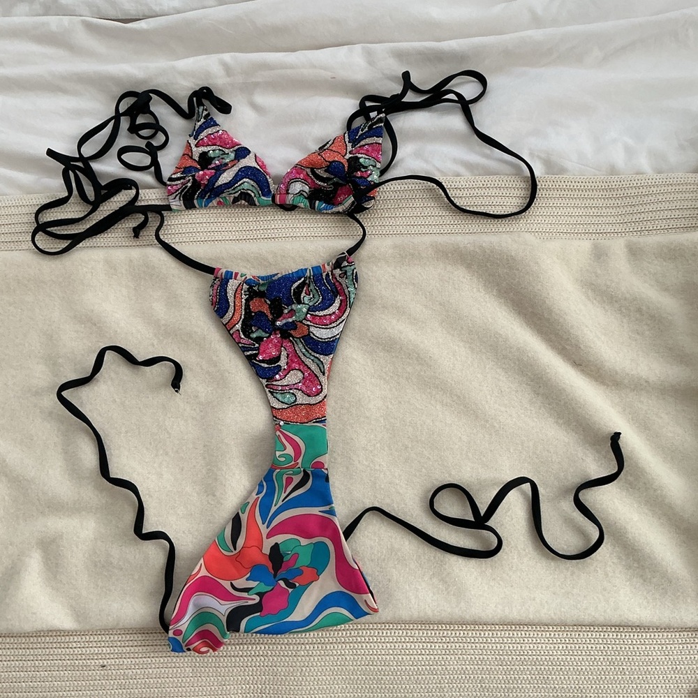 Colorful Patterned Bikini Set - Picture 2 of 2